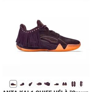 Anta Men's Purple Fringe Sneakers